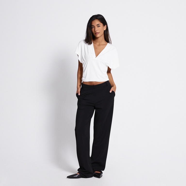 V-neck top "Fienna" Off white